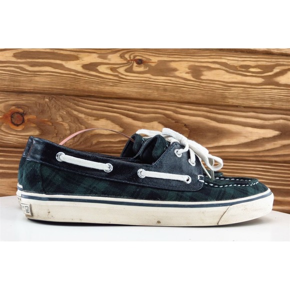 Sperry‎ Top-Sider Size 8.5 M Green Boat Shoe Shoes Fabric Women 9777574 - Picture 4 of 9